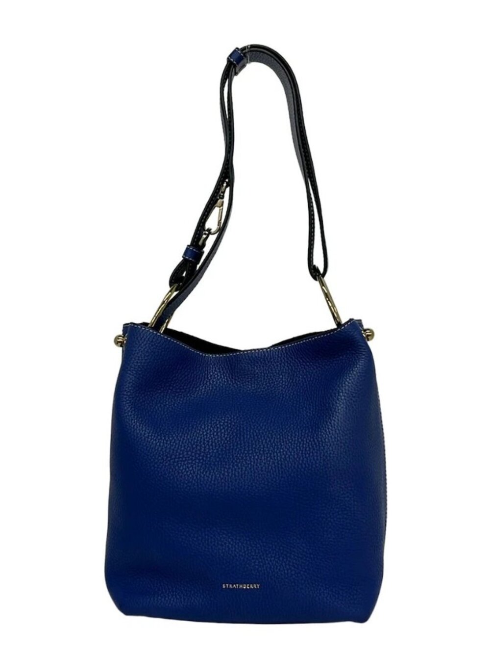 STRATHBERRY Blue Leather Shoulder Bag